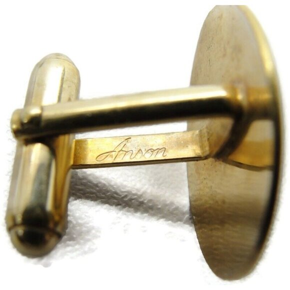 "R" Initial Vintage 12K Gold Filled Cufflinks Vintage Brushed Finish - Picture 14 of 16